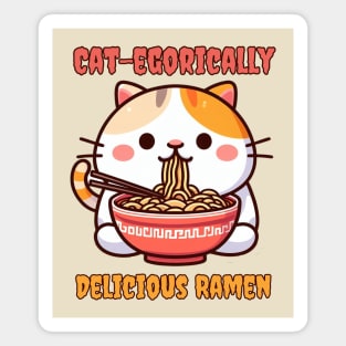 Noodles Cat Ramen Bowl Magnet